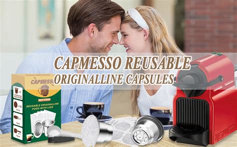 Capmesso Reusable Espresso Capsules Refillable Coffee Pod Stainless Steel Cups Compatible With