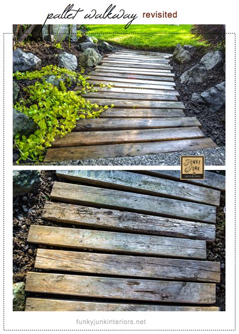 Pallet Wood Walkway All Prettied Up Again Funky Junk Interiorsfunky