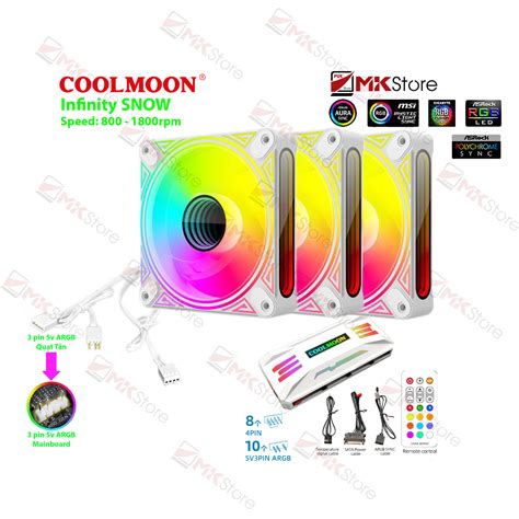 Combo Qu T Case Coolmoon Argb Dm B Hub Remote Fan Infinity Lens