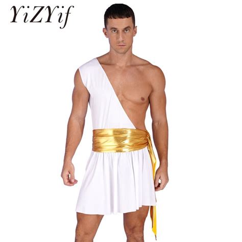 Mens Roman Gladiator Costume Ancient Greek God Halloween Cosplay Armor