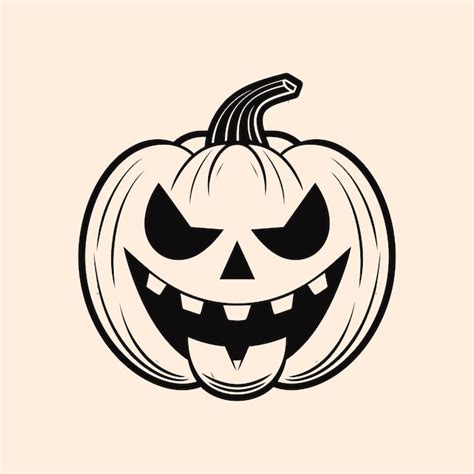 Premium Vector | Hand drawn halloween pumpkin silhouette