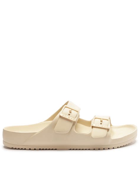 Sand Lia Feminina Slide Flatform Tiras Brizza Arezzo Off White