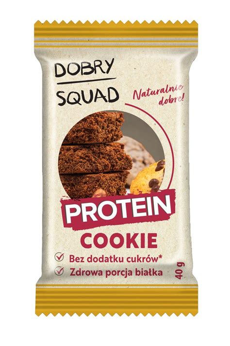 CIASTKO PROTEINOWE COOKIE BEZ DODATKU CUKRU BEZGLUTENOWE 40 G DOBRY