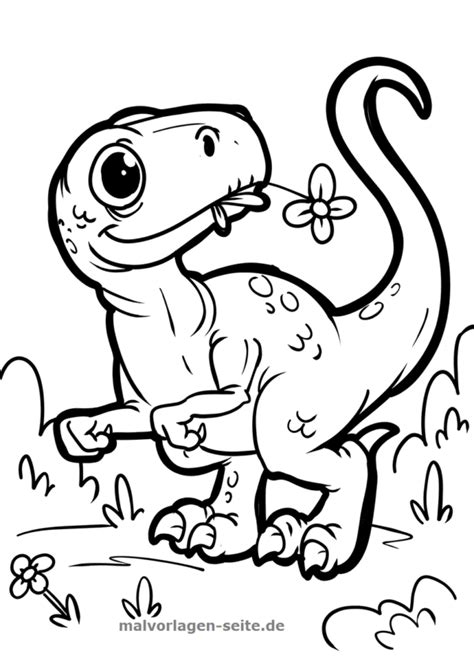 Dinosaurier Malvorlage Kostenlos - Ausmalbilder Guru