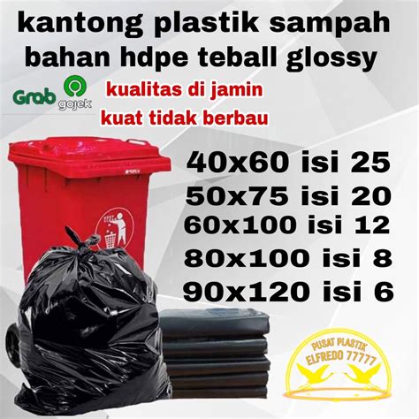 Jual Kantong Plastik Sampah Trash Bag Ukuran 40x60 50x75 60x100