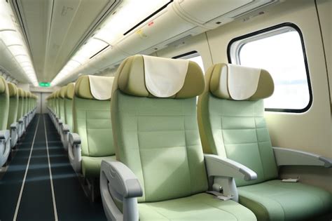 Premium AI Image | Passenger train interior comfortable spacious and ...