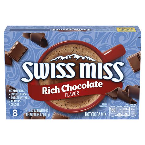 Swiss Miss Indulgent Collection Rich Chocolate Flavor Hot Cocoa Mix 8 Count 10 64 Oz 12 Pack