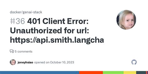 401 Client Error Unauthorized For Https Api Smith Langchain