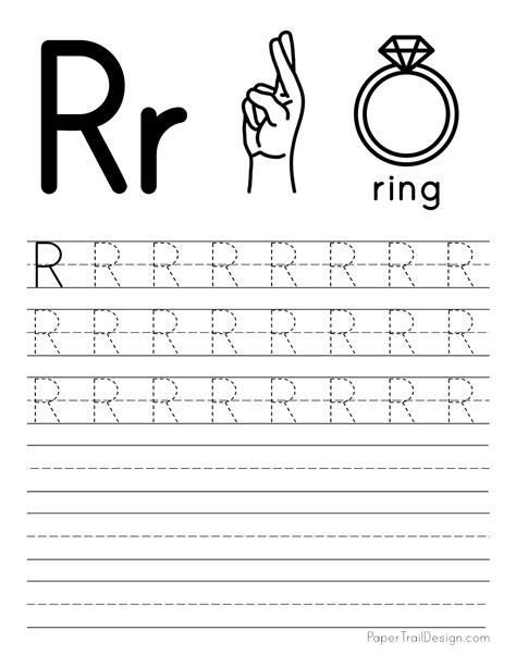 Lowercase Letter R Tracing Worksheets Trace Small Letter R Worksheet Worksheets Library