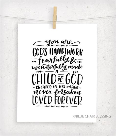 Child of God 8.5 by 11in printable art print. 3 color combos included ...