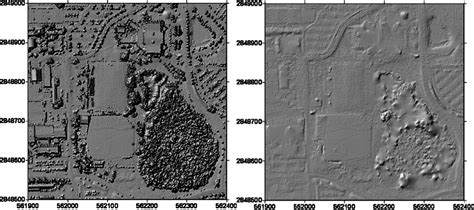 Shaded Relief Maps For The Grids Generated From A Unfiltered And B