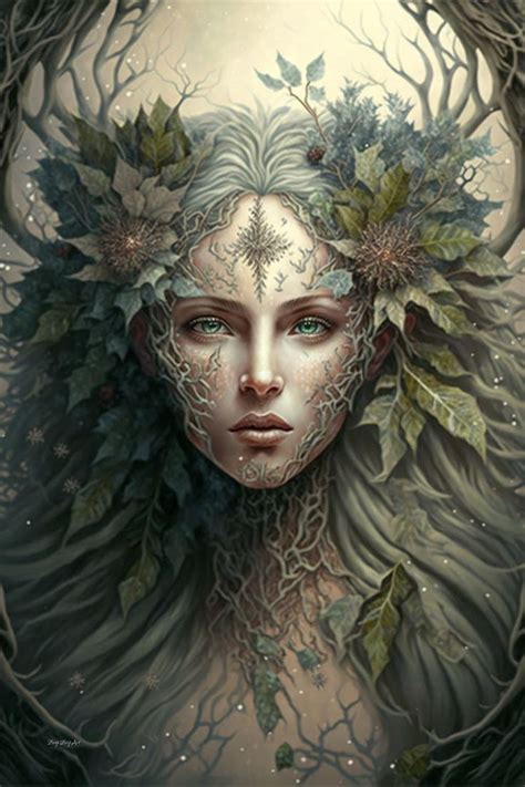 Winter Dryad Goddess Tattoo Norse Goddess Fantasy Inspiration