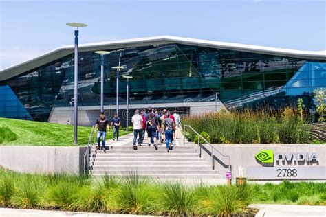 Fachada Del Campus De La Sede De Nvidia En Silicon Valley Fotografía