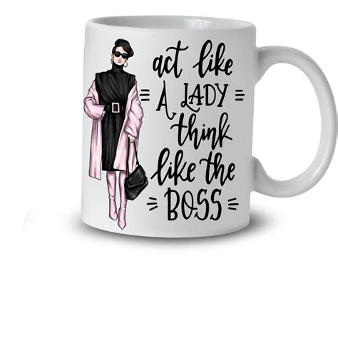 Act Like A Lady Think Like A Boss Mug Kitchen And Dining Drink And Barware