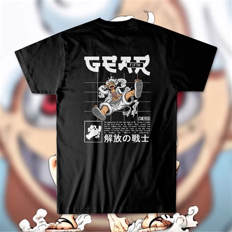 Jual Kaos Anime One Piece Gear 5 Monkey D Luffy Cotton Combed 30s