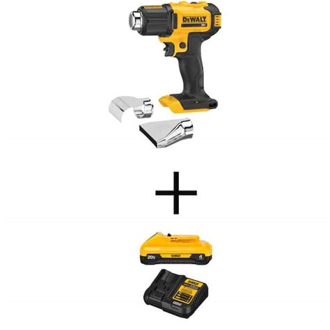 Dewalt V Max Cordless Compact Heat Gun With Flat And Hook Nozzle