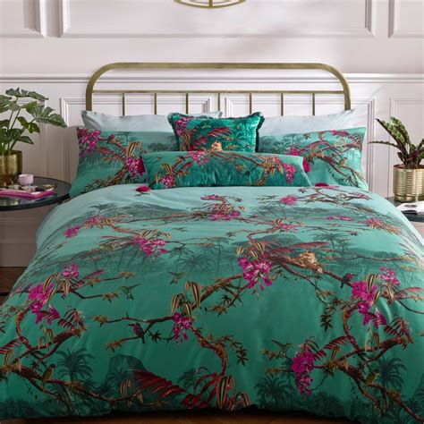 Hibiscus Bedding And Pillowcase By Ted Baker In Jade Green Buy Online