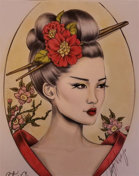 Fall Coloring Pages Geisha Art Grayscale Coloring Arte Disney Learn