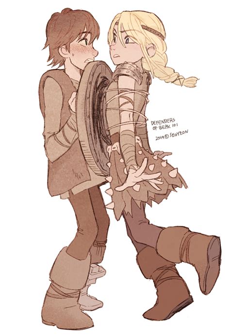 Astrid Hofferson And Hiccup Horrendous Haddock Iii How To Train Your Dragon And 1 More Drawn