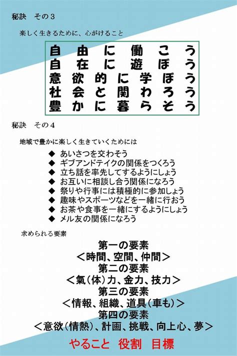 これからの人生を豊かに楽しく生きる秘訣「講演資料」