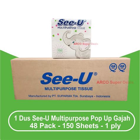 Jual Dus Tissue See U Multipurpose Pop Up Gajah Shopee Indonesia