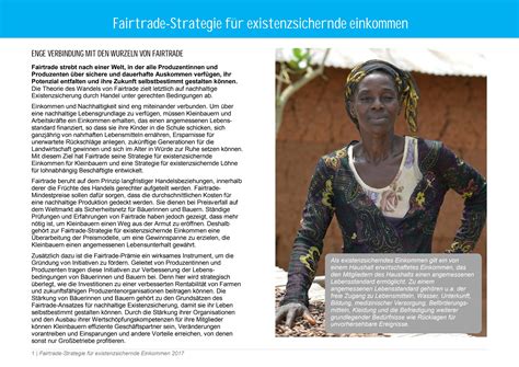 FAIRTRADE Strategie für existenzsichernde Einkommen und Löhne by