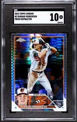 Gunnar Henderson Topps Chrome Prism Refractor Sgc Gem Mt