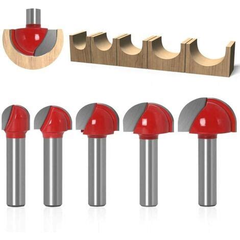 Fraise Fond Rond Bois Pcs Router Bits Mm Tige Mm