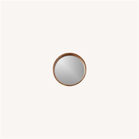 Cb2 Acacia Round Wooden Mirror Aptdeco