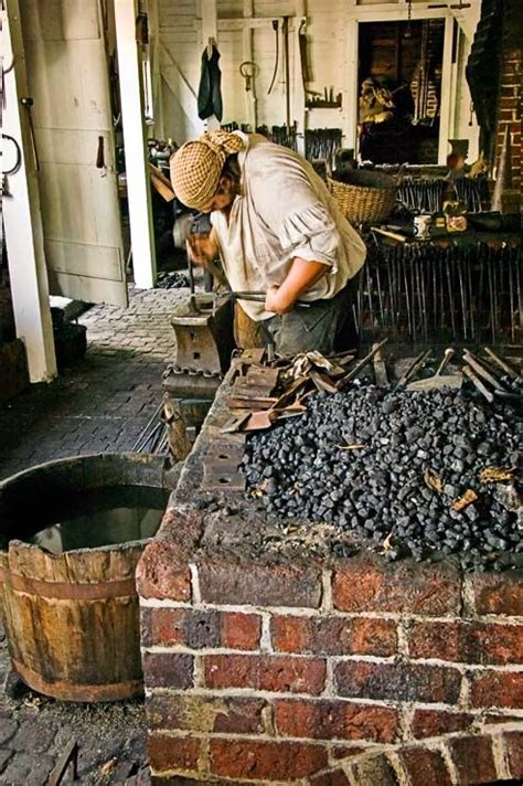 Blacksmith In Colonial Williamsburg By Ron Horloff Colonial