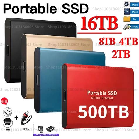 Orijinal Y Ksek H Zl Ta Nabilir SSD 2TB Harici Sabit Disk 4TB Kat Hal S