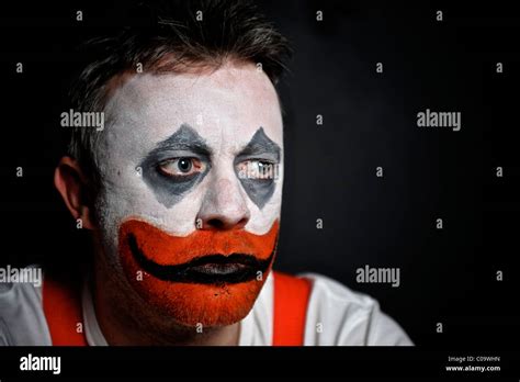 Clown Sad and Scary Makeup Stock Photo - Alamy