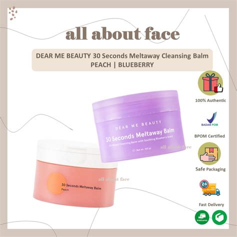 Jual Dear Me Beauty 30 Seconds Meltaway Blueberry Peach Cleansing Balm