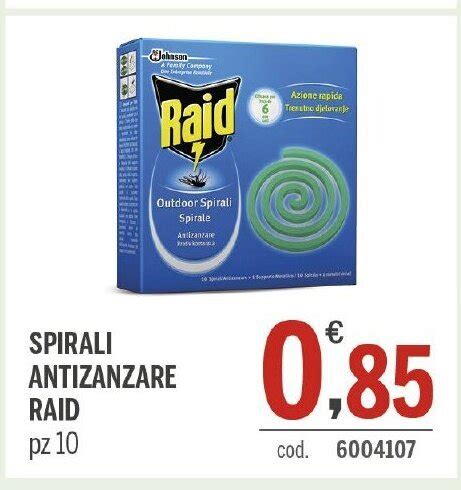 Spirali Antizanzare Raid Pz Offerta Di Elefante Cash Carry