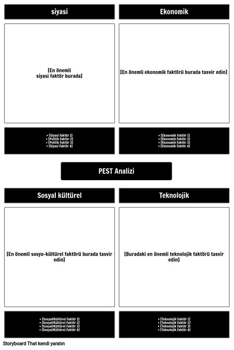 PEST Analiz Şablonu Storyboard by tr examples