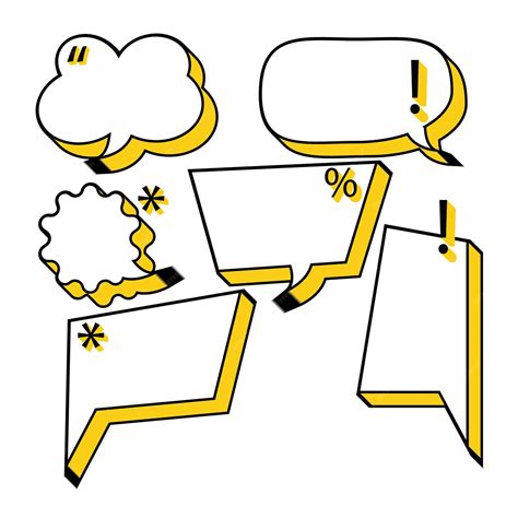 Premium Vector Classic Speech Bubble Vector Design With Yellow Shadow