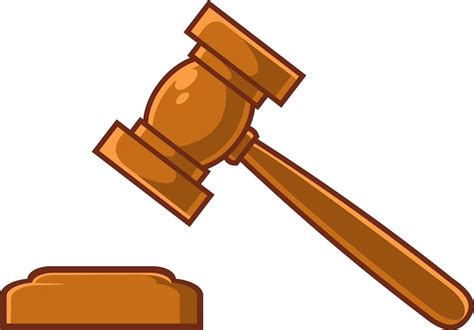 Premium Vector Cartoon Wooden Brown Judge Gavel Vector Hand Drawn