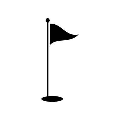 Premium Vector Golf Flag Vector Icon