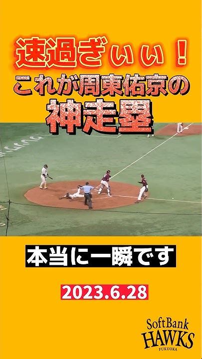 速過ぎぃぃ！これが周東佑京の神走塁 Shorts 周東佑京 福岡ソフトバンクホークス Sbhawks 侍ジャパン Youtube