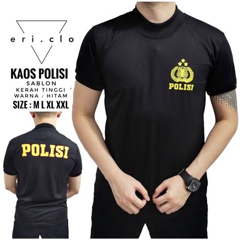 Jual KAOS POLISI KERAH TINGGI BAJU DALAMAN POLISI KAOS DINAS POLRI