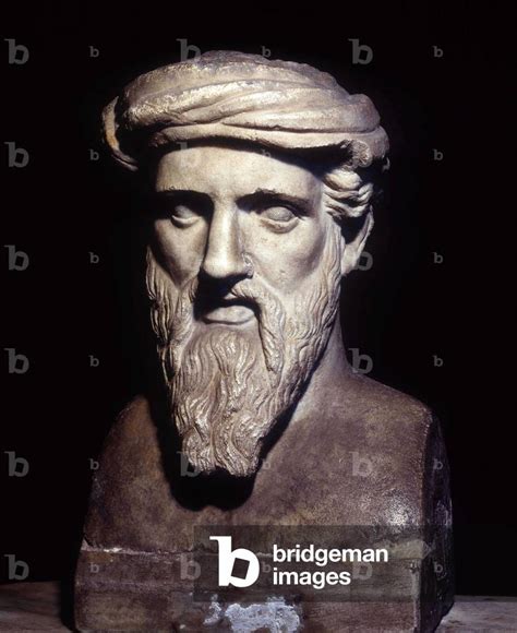 Image Of Bust Of Pythagoras 6th Century Greek Philosopher And