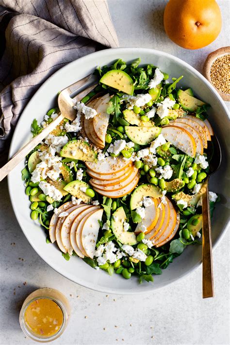 Asian Pear Arugula Salad With Goat Cheese • Daisybeet