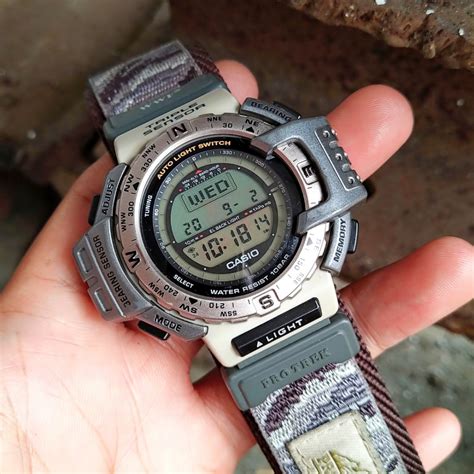 Vintage Casio Protrek Prt Wwj Triple Sensor Collabs Wwf Japan