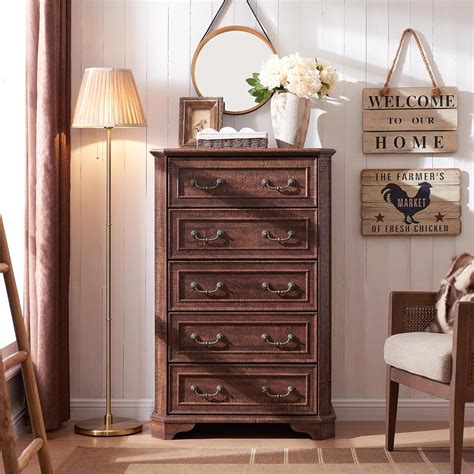 Amazon T Tream Drawers Dresser For Bedroom Fancy Rustic