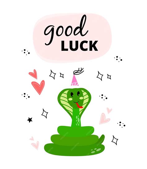 Premium Vector | Illustration with a snake and the inscription good