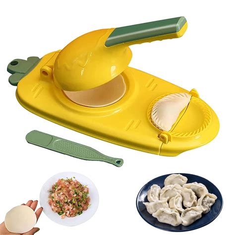 2 In 1 Manual Pitha And Dumpling Maker Yellow Color Aceno Store