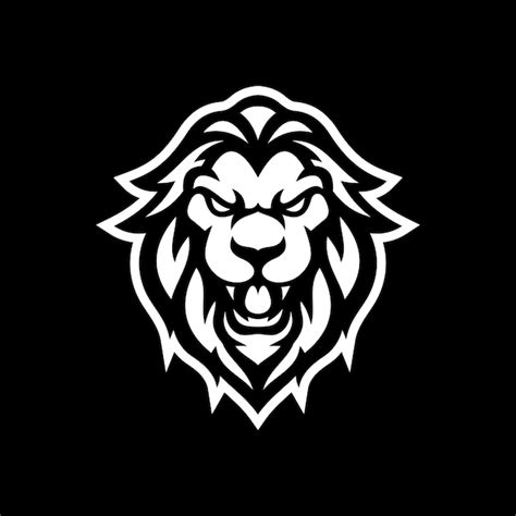 Premium Vector Angry Lion Line Art Logo Design Lion Head Hair Mane