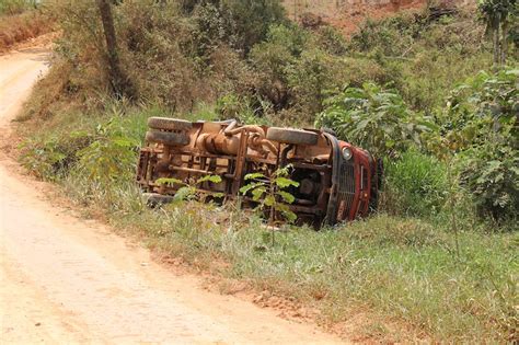 Caminh O Desce De R Em Ladeira E Motorista Cai Em Casa De Abelha