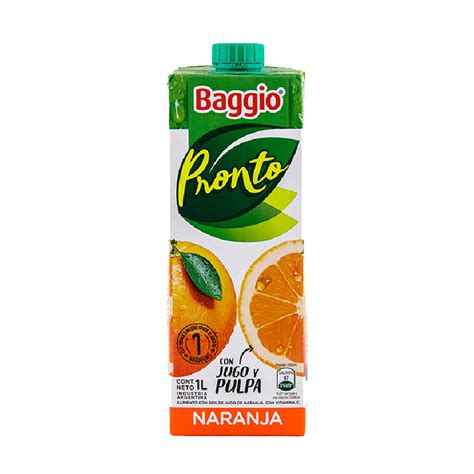 Jugo Para Beber Baggio Pronto Naranja Cc