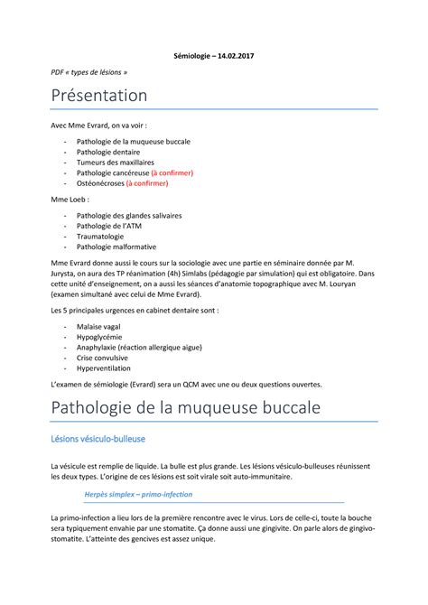 Sémiologie Cours 1 Retranscription Warning TT undefined